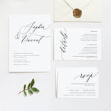 Calligraphy Minimalist Wedding Invitation Template
