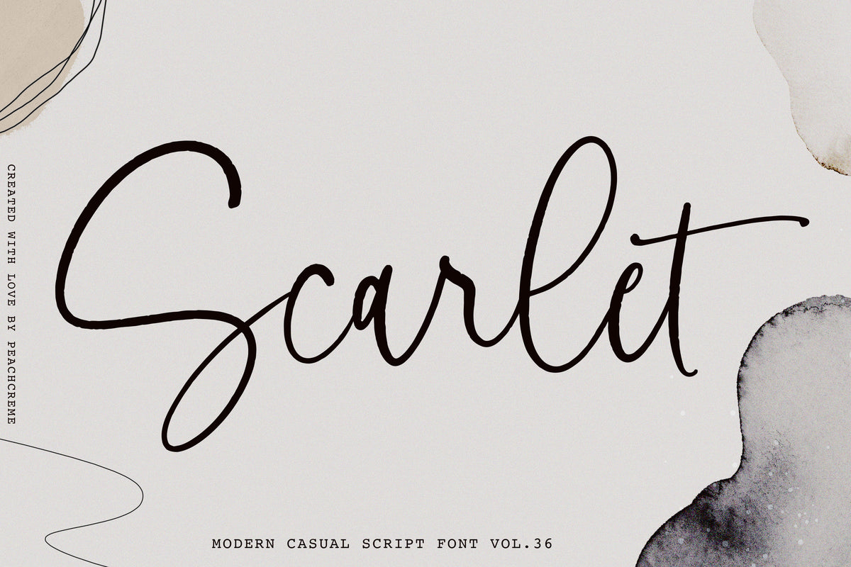 Scarlet Script Color Scarlet Modern Script – PeachCreme