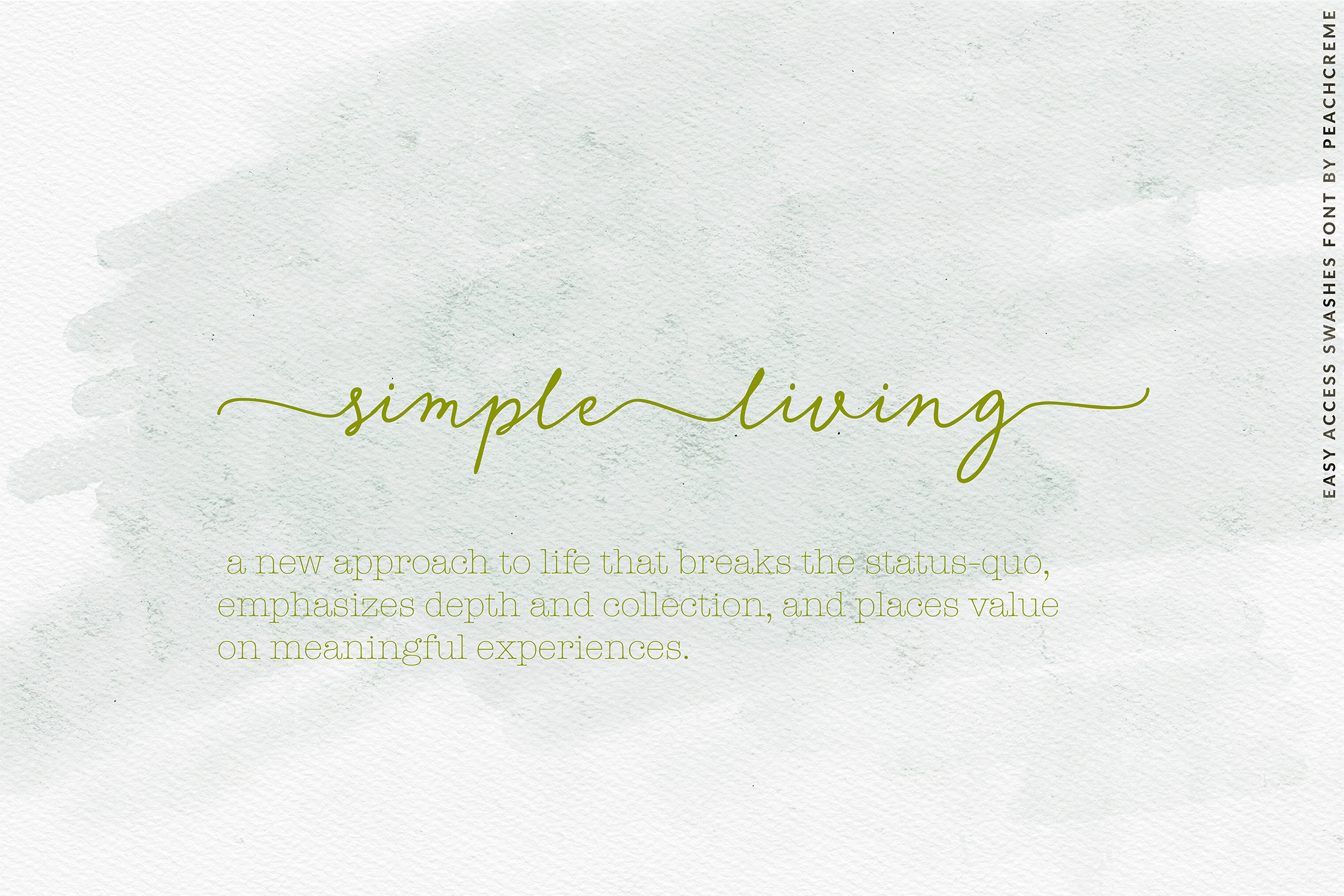Petite Kisses// Easy access swashes font!