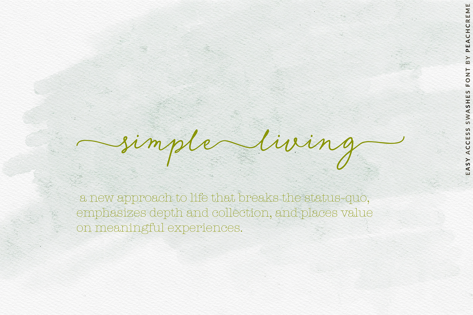 Petite Kisses// Easy access swashes font!
