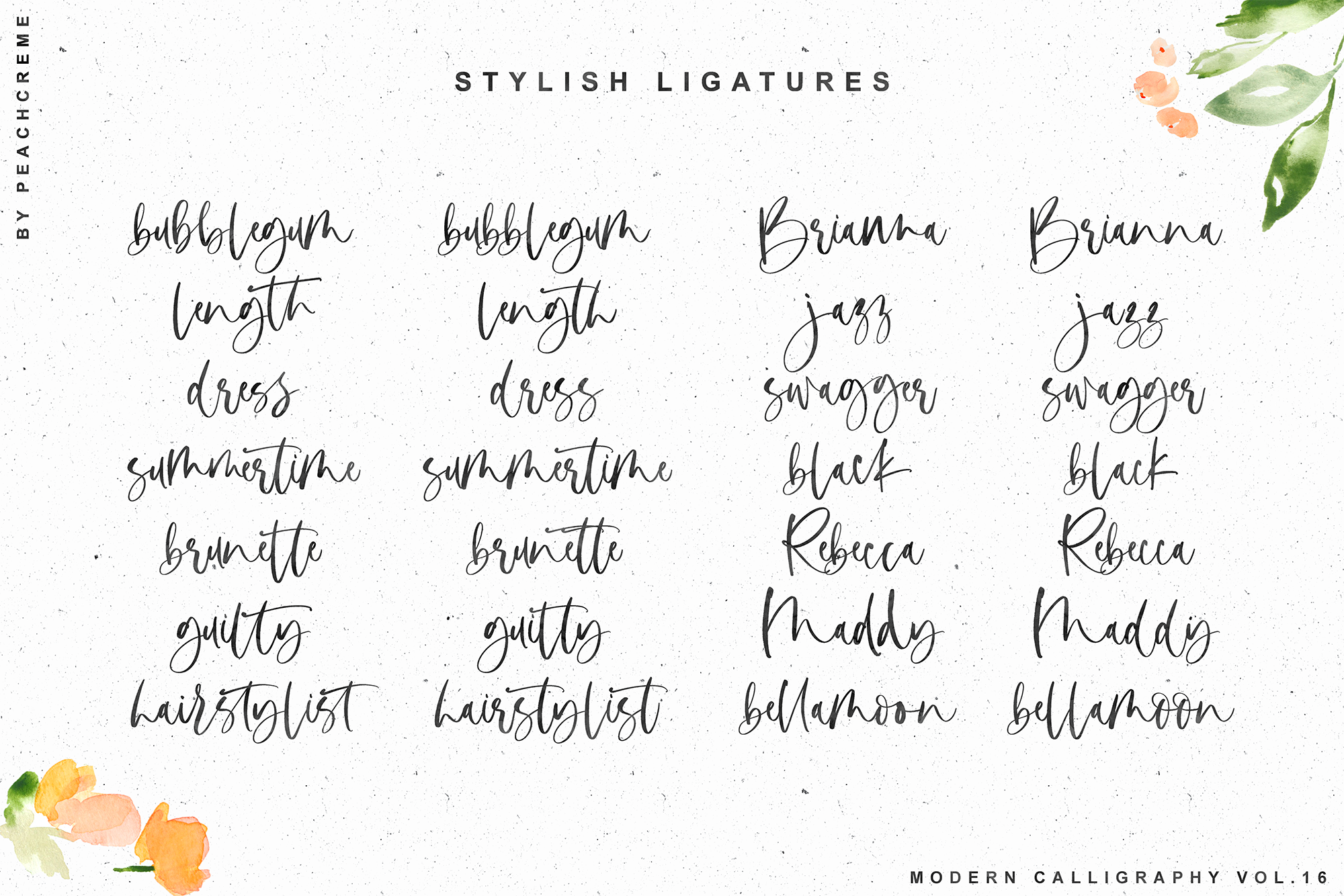 Bonjour // Modern Calligraphy , , - peachcreme.com