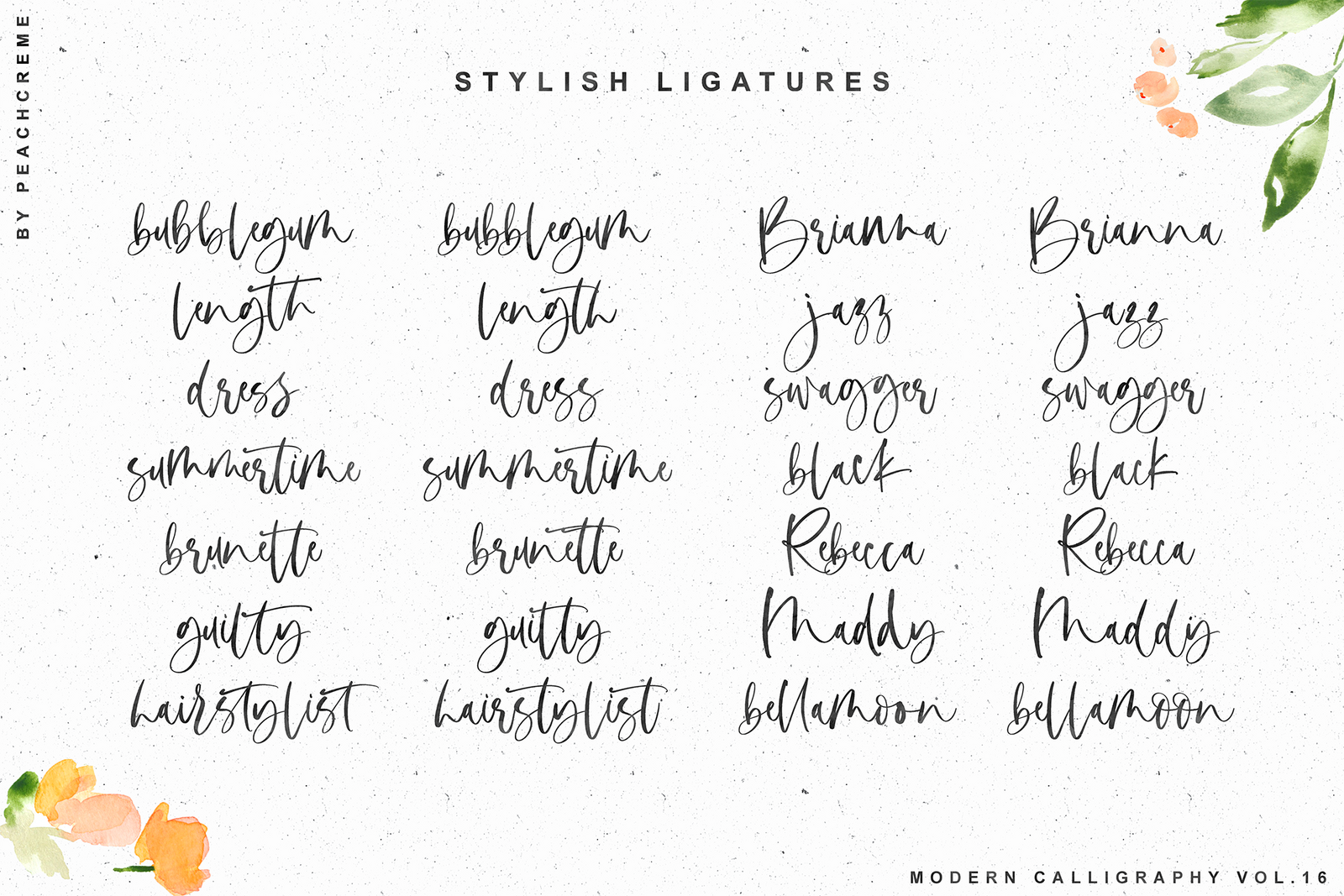 Bonjour // Modern Calligraphy , , - peachcreme.com