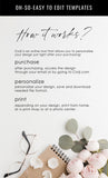 Blush Peony Wedding Invitation Template A035
