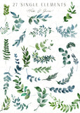 Herbs & Greens // Watercolor Set