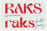 Raks // Display Font