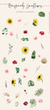 Burgundy Sunflower // Watercolor Set
