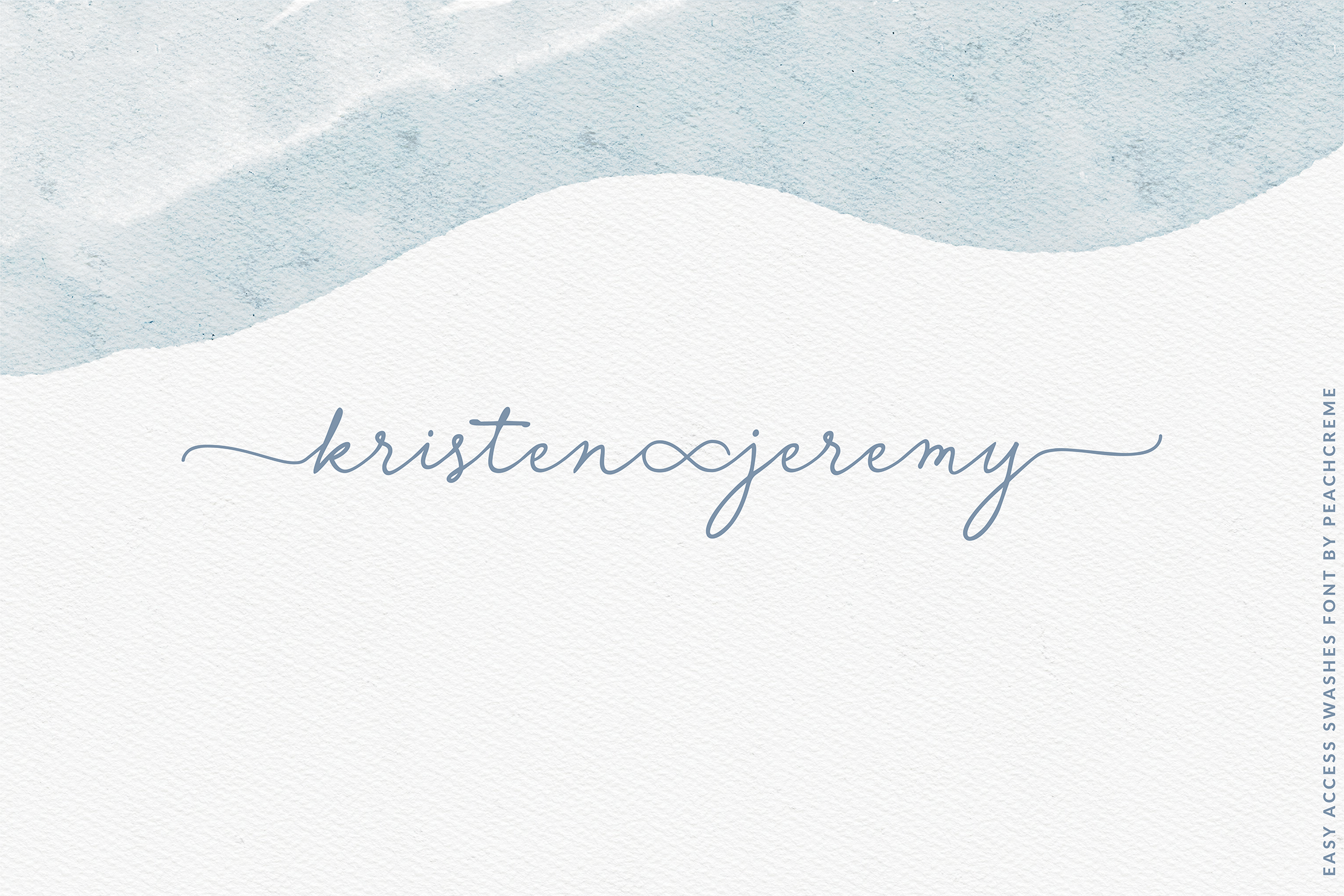 Petite Kisses// Easy access swashes font!