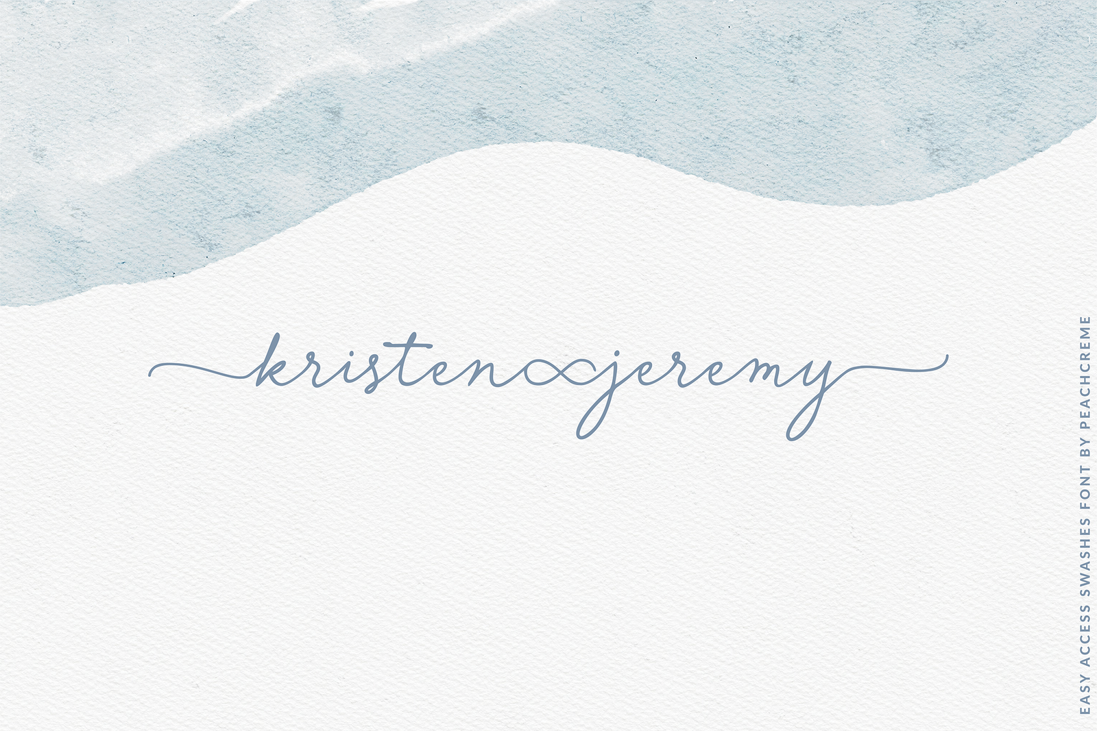 Petite Kisses// Easy access swashes font!