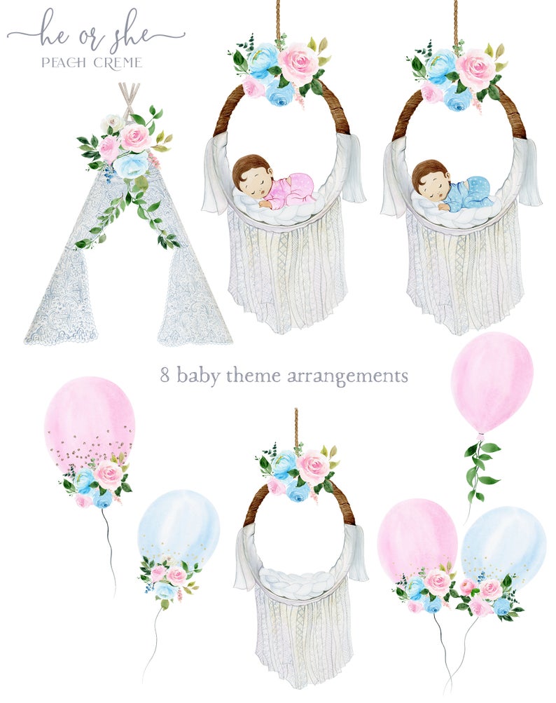 He or She // Watercolor Set