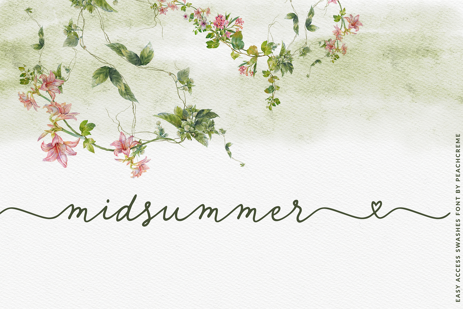 Petite Kisses// Easy access swashes font!