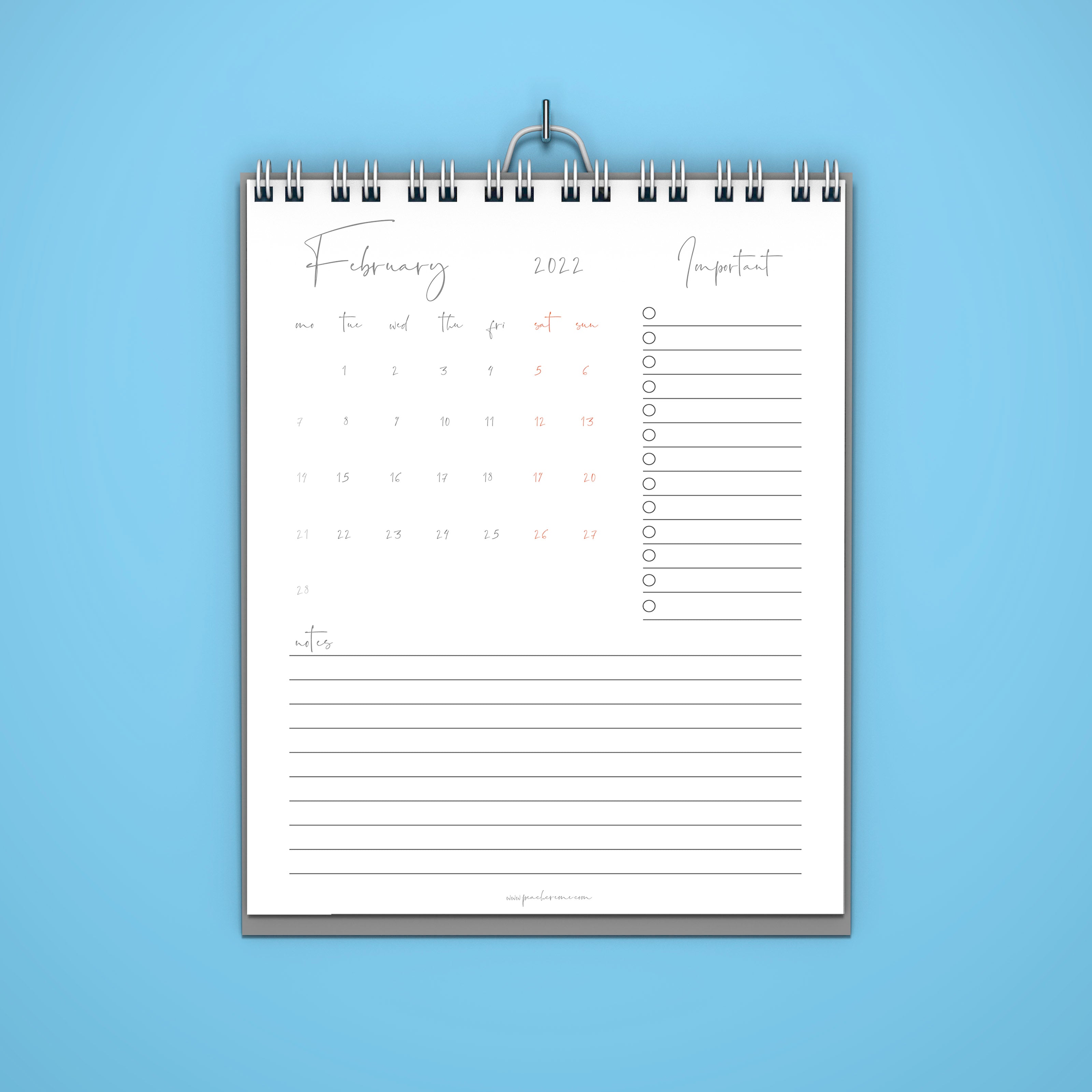 Free Printable Calendar "February 2022"
