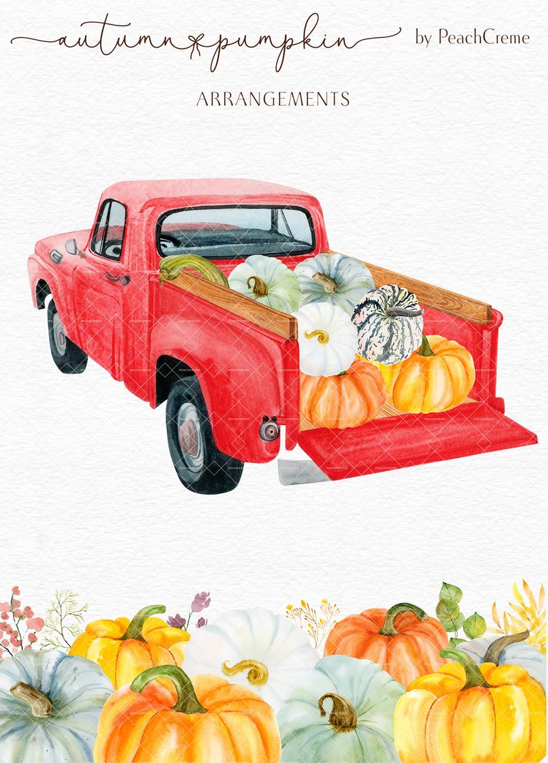 Autumn Pumpkin // Watercolor Set