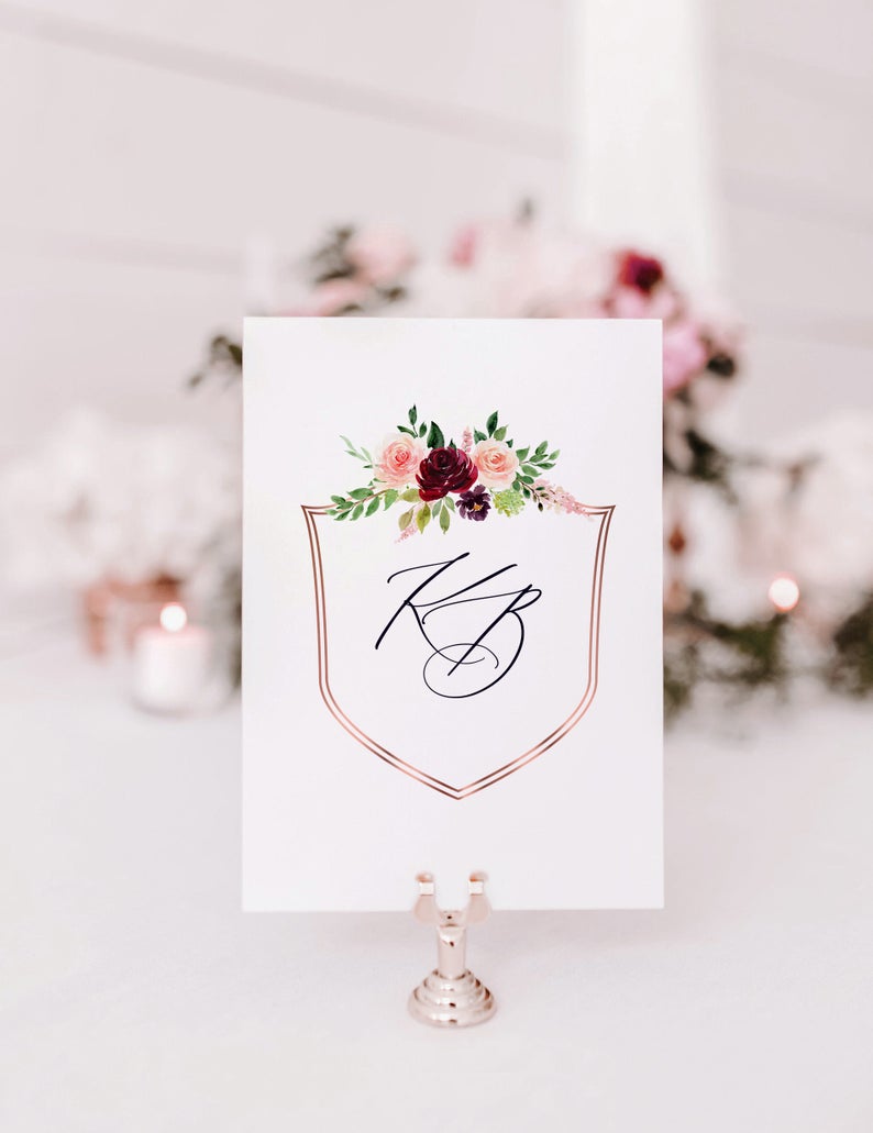 Blush Burgundy // Watercolor Set