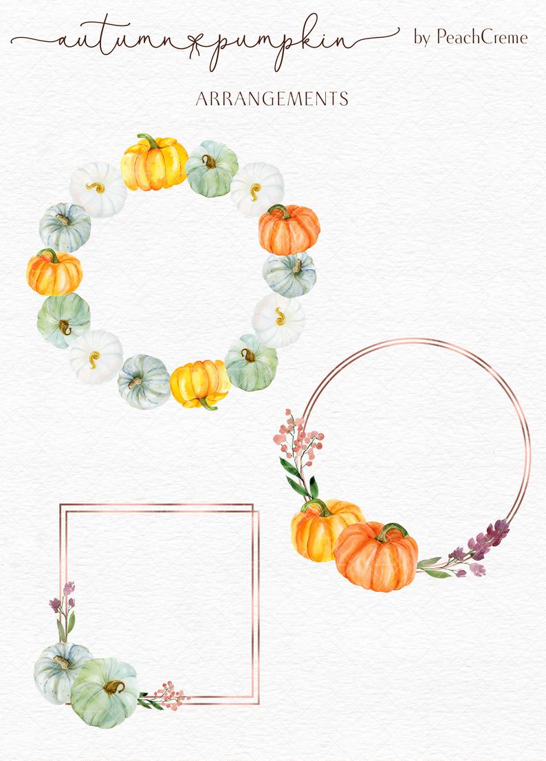 Autumn Pumpkin // Watercolor Set