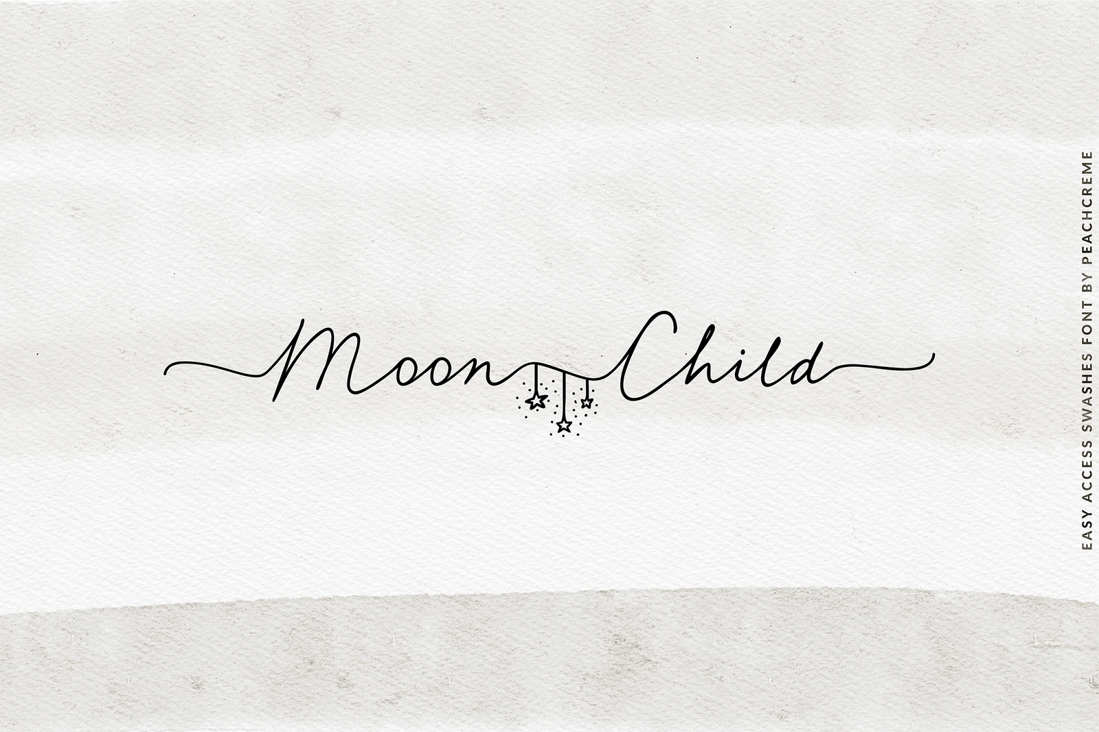 Petite Kisses// Easy access swashes font!
