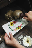 Burgundy Sunflower // Watercolor Set