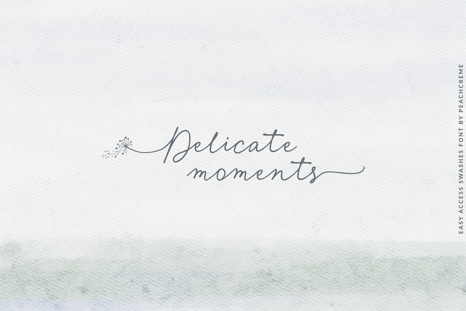 Petite Kisses// Easy access swashes font!