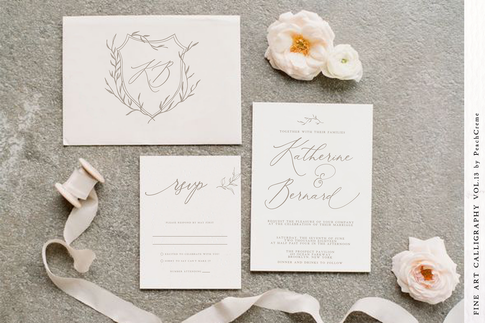 Roseberry & Beatrice Font , , - peachcreme.com