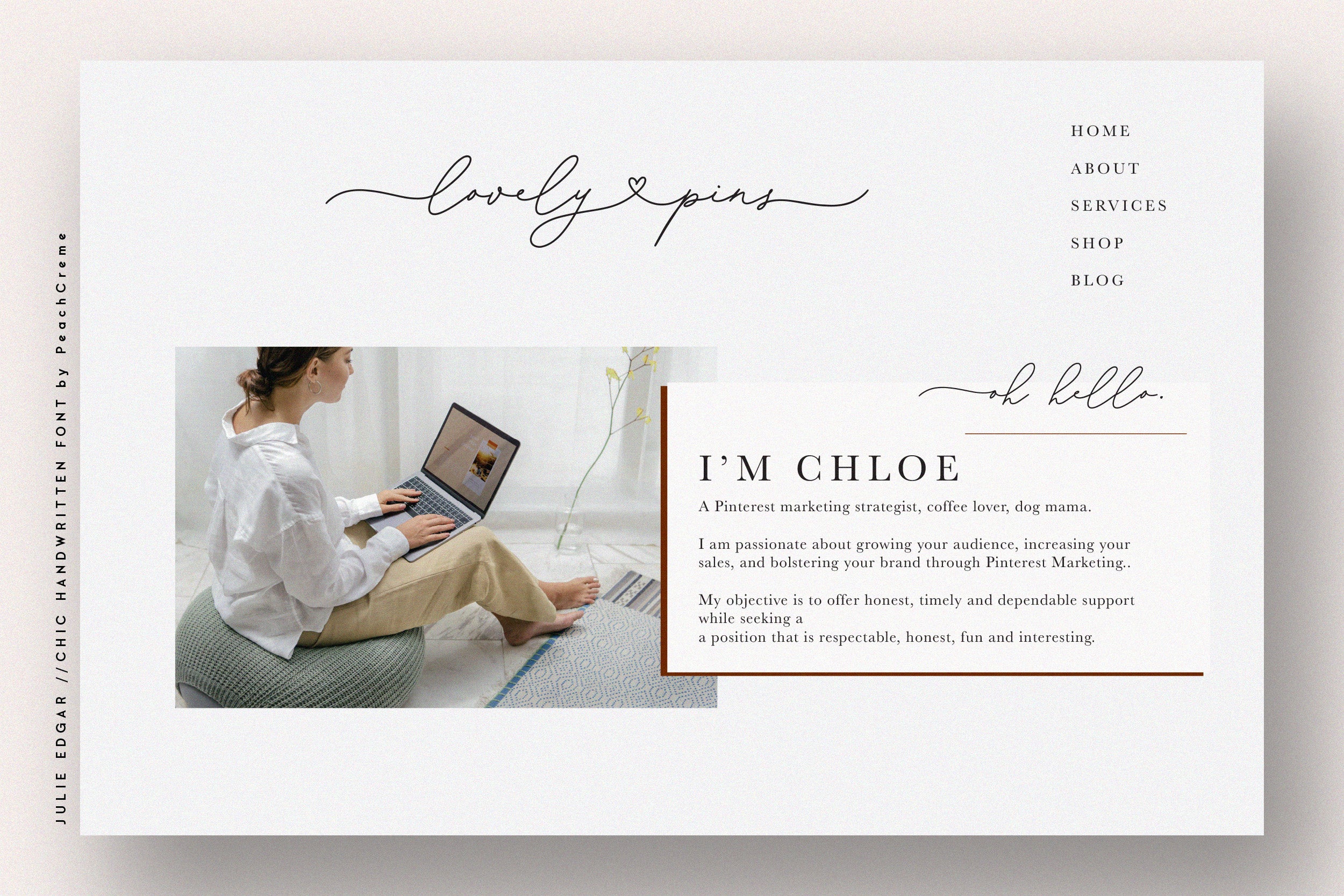Julie Edgar Script Font