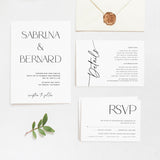 Modern Minimalist Wedding Invitation Template A 062
