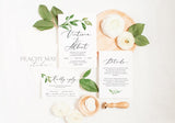 Greenery Wedding Invitation Template