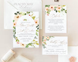 Faux Rose Gold Wedding Invitation Template 024