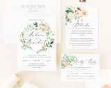 Greenery Wedding Invitation Template 025