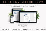 Eucalyptus Greenery Wedding Invitation Template