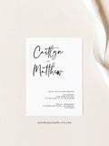 Modern Minimalist Wedding Invitation Template 045