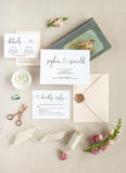 Modern Minimalist Wedding Invitation Template 048
