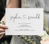 Modern Minimalist Wedding Invitation Template 048