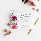 Floral Wedding Invitation Template 051