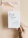 Minimalist Bridal Shower Modern Invitation Template B055
