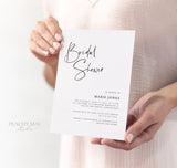 Minimalist Bridal Shower Modern Invitation Template B055