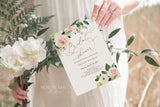 Blush Floral Bridal Shower Invitation Template 013
