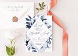 Navy Bridal Shower Invitation Template 032