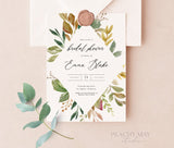 Eucalyptus Bridal Shower Instant Download Template 036