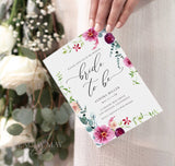 Floral Bridal Shower Invitation Template 051