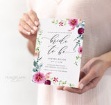 Floral Bridal Shower Invitation Template 051