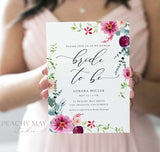 Floral Bridal Shower Invitation Template 051