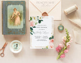 Blush Floral baby Shower Invite Template 11