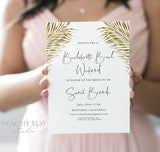 Golden Tropical Bachelorette Party Template 8