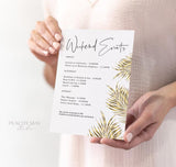 Golden Tropical Bachelorette Party Template 8