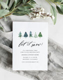 Let it Snow Christmas Party Invitation Template 5