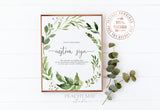 Greenery Custom Sign Template 033
