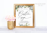 Eucalyptus Custom Wedding SignTemplate 038