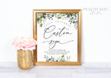 Eucalyptus Custom Wedding SignTemplate 038