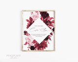 Burgundy Custom Sign Template 034