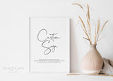 Custom Minimalist Wedding Sign Template 055