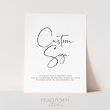 Custom Minimalist Wedding Sign Template 055